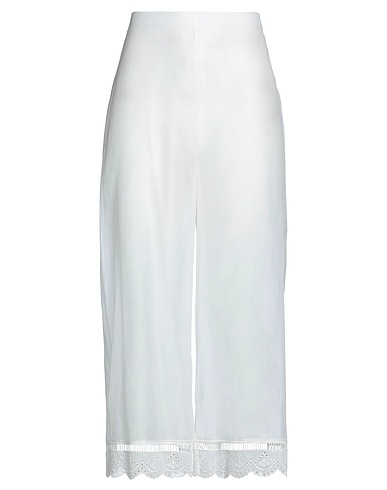 ERIKA CAVALLINI Casual pants White 63% Cotton, 37% Silk
