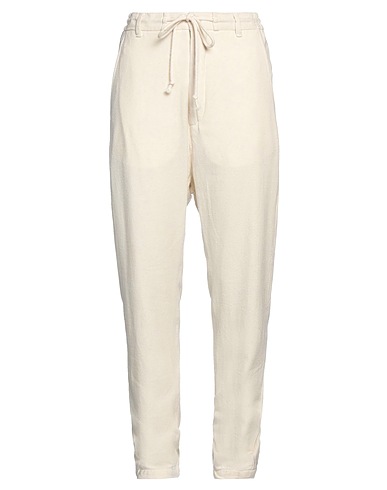 POÈME BOHÈMIEN Casual trouser Ivory 100% Cotton