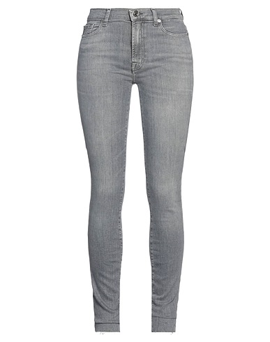 7 FOR ALL MANKIND Denim trousers Grey 97% Cotton, 3% Elastane