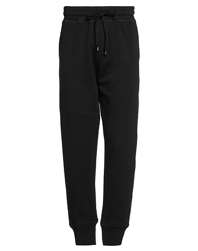 FERRAGAMO Casual trouser Black 82% Cotton, 18% Polyamide, Calfskin