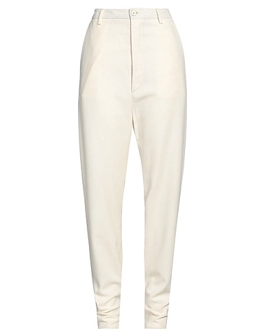 POÈME BOHÈMIEN Casual trouser Cream 100% Silk