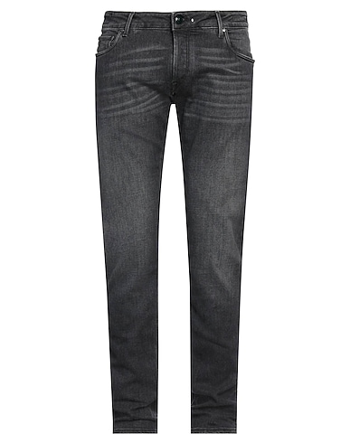 HAND PICKED Denim trousers Black 94% Cotton, 4% Elastomultiester, 2% Elastane