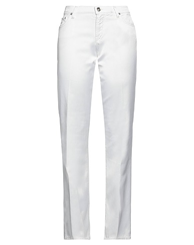 JACOB COHЁN Casual trouser White 52% Cotton, 45% Viscose, 3% Elastane