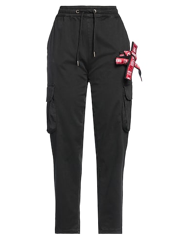 ALPHA INDUSTRIES Casual pants NERO 98% Cotton, 2% Elastane