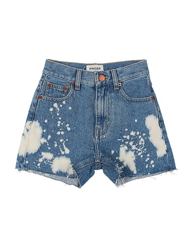 FINGER IN THE NOSE Shorts jeans Blu 100% Cotone