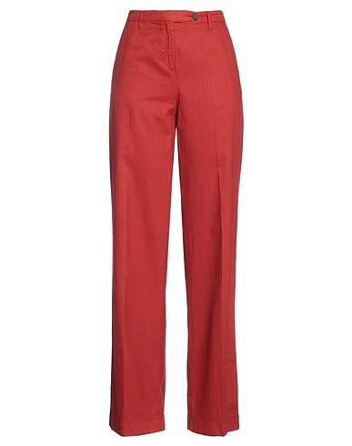 MASSIMO ALBA Casual pants Brick 73% Cotton, 27% Lyocell