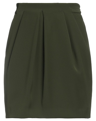 SIMONA CORSELLINI Mini skirt Dark green 100% Polyester