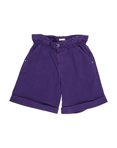 L:Ú L:Ú by MISS GRANT Denim shorts Purple 97% Cotton, 3% Elastane