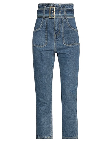 OUI, ODILE! Denim trousers Blue 100% Cotton