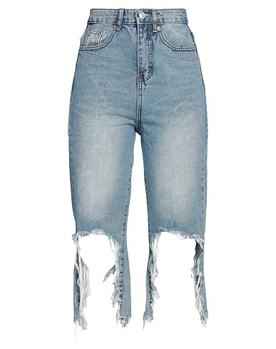 OUI, ODILE! Denim trousers Blue 100% Cotton
