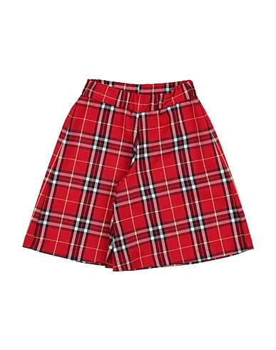 PICCOLA LUDO Shorts et Bermudas Rouge 60% Polyester, 38% Viscose, 2% Élasthanne