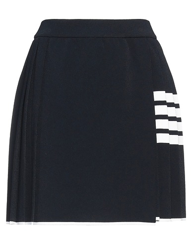 THOM BROWNE Mini skirt Midnight blue 75% Viscose, 25% Polyester