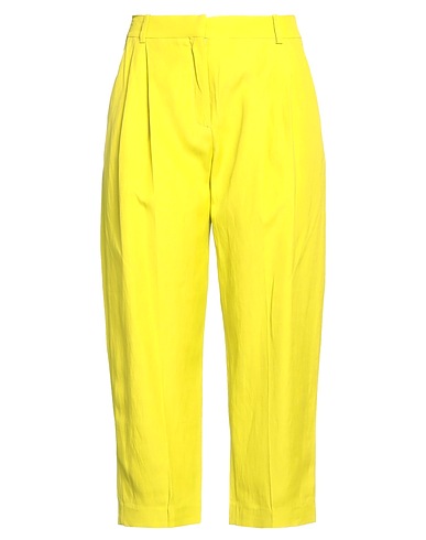 STELLA McCARTNEY Casual trouser Lime green 72% Viscose, 28% Linen