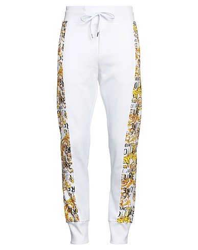 VERSACE JEANS COUTURE Pantalone Bianco 100% Cotone, Elastan