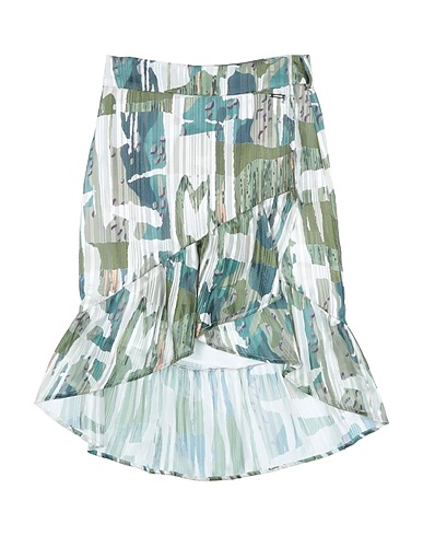 GUESS Skirt Military green 99% Polyester, 1% Metal