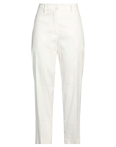 SEVENTY VENEZIA Casual pants Ivory 68% Linen, 30% Viscose, 2% Elastane