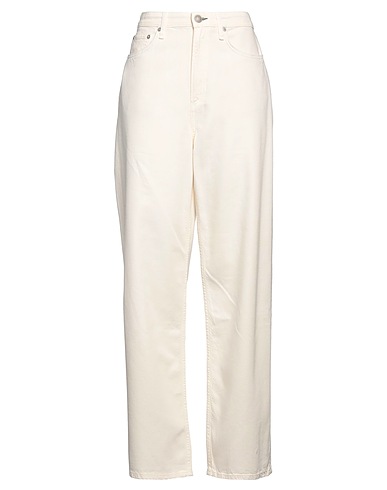 RAG & BONE Denim trousers Ivory 61% Organic cotton, 39% Lyocell, Cotton