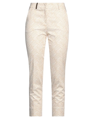 PESERICO Casual trouser White 97% Cotton, 3% Elastane
