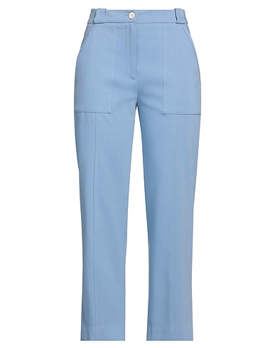 ELEVENTY Casual trouser Light blue 60% Cotton, 37% Viscose, 3% Elastane