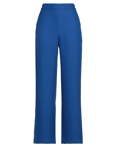 ANTONIA ZANDER Casual pants Blue 88% Viscose, 12% Virgin Wool