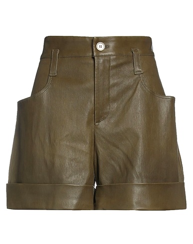 STOULS Pantalone pelle Verde militare 100% Pelle di agnello