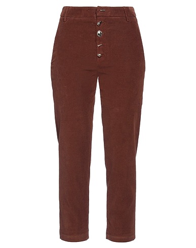DONDUP Casual pants Brown 62% Cotton, 36% Lyocell, 2% Elastane