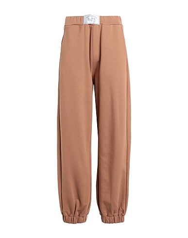 WEILI ZHENG Casual trouser Camel 100% Cotton