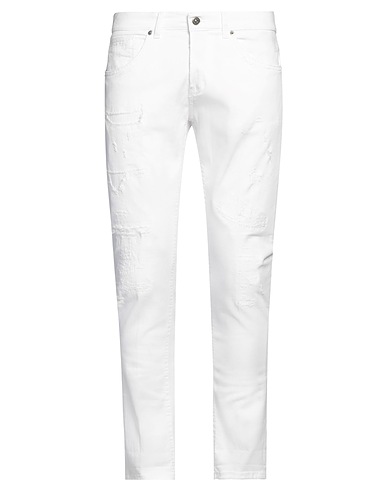 DONDUP Pantalone Bianco 92% Cotone, 6% Elastomultiestere, 2% Elastan