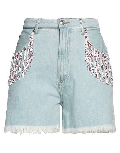 ROŸ ROGER'S Denim shorts Blue 100% Cotton