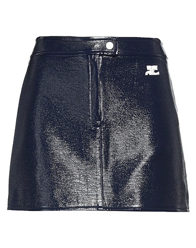COURRÈGES Mini skirt Midnight blue 88% Cotton, 10% Polyurethane, 2% Elastane