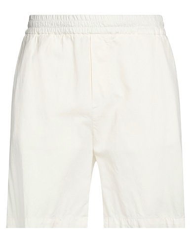 PAOLO PECORA Shorts & Bermuda Off white 63% Cotton, 35% Linen, 2% Elastane