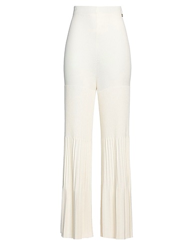 TWINSET Pantalone Bianco 88% Viscosa, 12% Poliestere