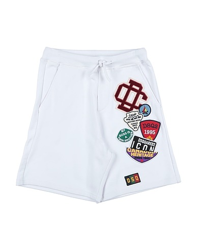 DSQUARED2 Shorts & Bermuda White 100% Cotton, Elastane, Polyester