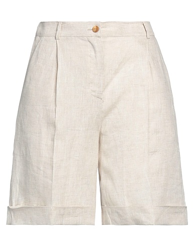PUROTATTO Shorts & Bermuda Beige 100% Linen