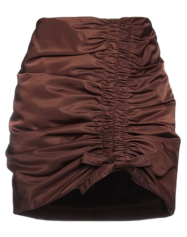 GANNI Mini skirt Chocolate brown 100% Recycled polyamide