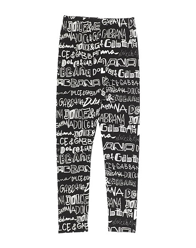 DOLCE&GABBANA Leggings Black 90% Cotton, 10% Elastane