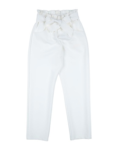 L:Ú L:Ú by MISS GRANT Casual trouser White 88% Polyester, 12% Elastane