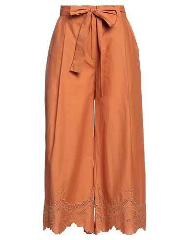 TWINSET Pantalone Cuoio 100% Cotone, Poliestere