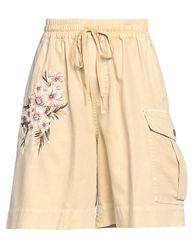 TWINSET Shorts & Bermuda Sand 80% Cotton, 20% Linen, Polyester