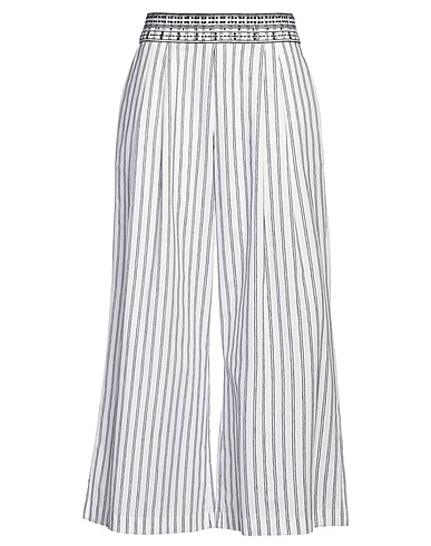 ERMANNO SCERVINO Casual trouser White 75% Cotton, 25% Viscose
