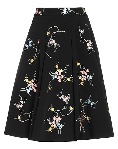 MOSCHINO Midi skirt COUTURE Black 89% Polyester, 11% Polyurethane