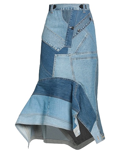 TOM FORD Denim skirt Blue 100% Cotton, Calfskin, Polyurethane, Polyester