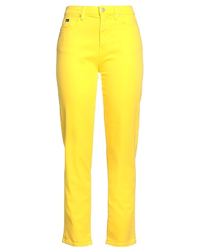 GAS Casual trouser Yellow 90% Cotton, 8% Elastomultiester, 2% Elastane