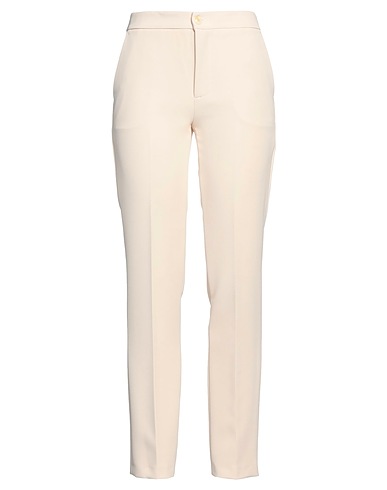 TWINSET Casual trouser Ivory 95% Polyester, 5% Elastane