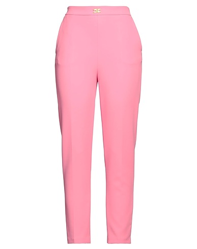 ELISABETTA FRANCHI Casual trouser Pink 96% Polyester, 4% Elastane