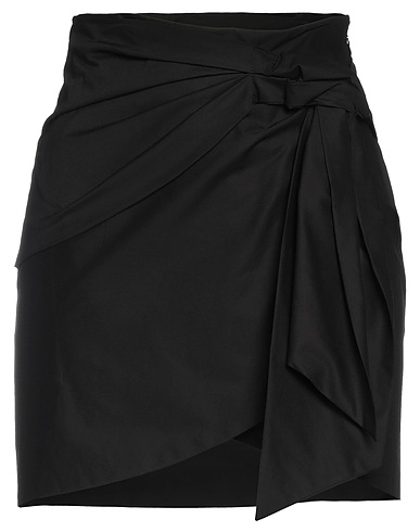 FEDERICA TOSI Mini skirt Black 97% Cotton, 3% Elastane, Polyester