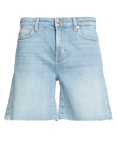 7 FOR ALL MANKIND Denim shorts Blue 99% Cotton, 1% Elastane