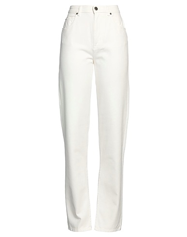 TWINSET Denim pants White 100% Cotton