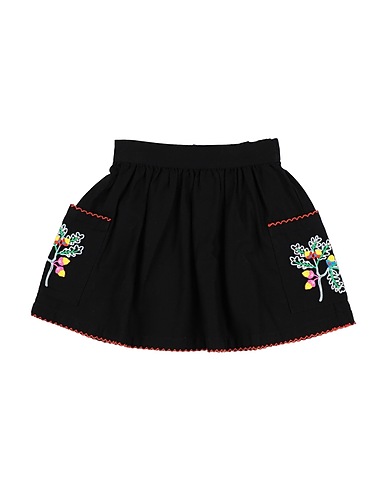 STELLA McCARTNEY KIDS 스커트 블랙 100% 코튼, 폴리에스테르