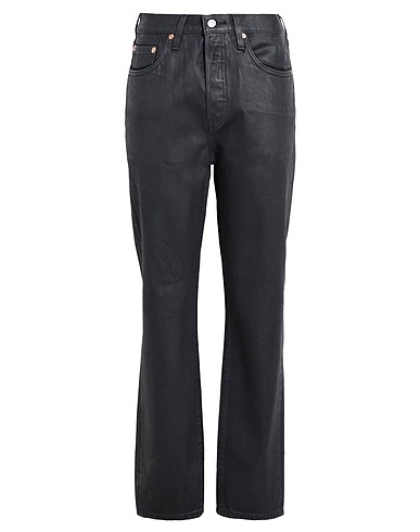 LEVI'S Denim trousers 501® WAX COATED BLACKS Black 100% Cotton